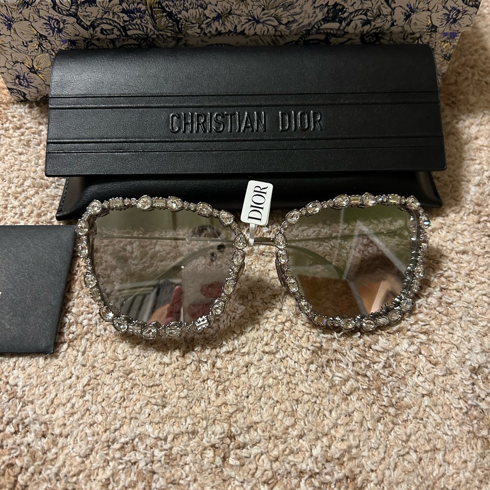 Authentic Dior miss Dior b2u sunglasses with Swarovski crystals.